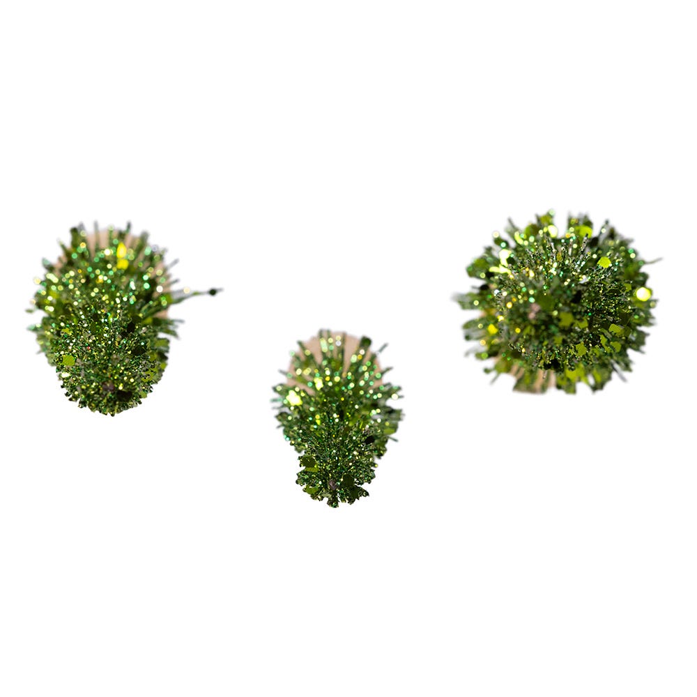Kurt Adler Green Glittered Miniature Tree Set